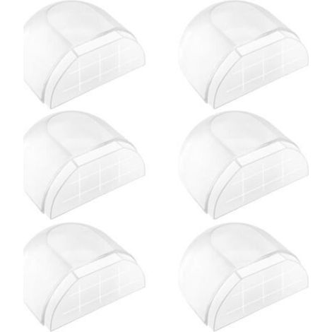 6 Pièces Butee de Porte Interieur, Arret de Porte Adhesive, Butoir de Stop Porte Sol, Arrêt de Porte Transparent pour Tous les Sols Durs, Butée de Porte Adhésive pour Protéger Mur et Meubles (1/5)