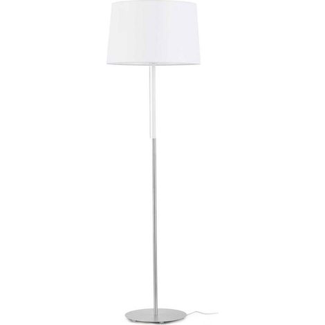Faro Volta - Lampada da terra 1 luce Bianco, Nichel, E27 (1/5)