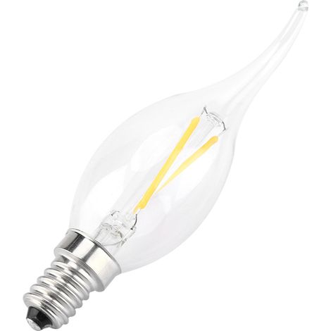 Ampoule LED E14 2W en forme de flamme, blanc chaud, 220V, économique et décorative (1/5)