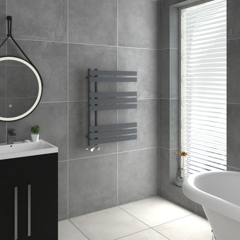 WarmeHaus D Shape Bathroom Radiator Warmer Sand Grey 800x600mm