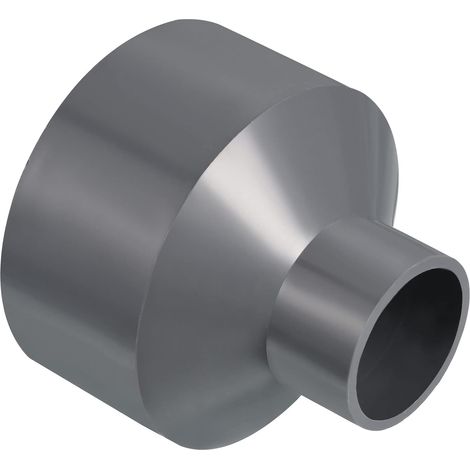 PVC Reducer Pipe Fitting 90 x 40 mm Straight Coupling Grey (1/5)
