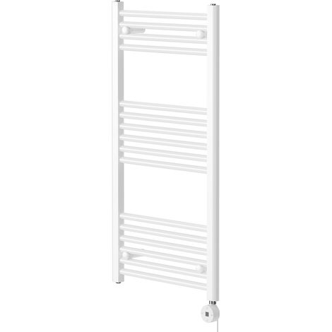 Pizarro White 1000mm x 500mm Straight Digital Thermostatic Electric Heated Towel Rail (1/5)
