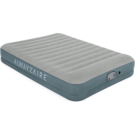 Bestway Matelas gonflable 2 personnes 203 x 152 x 36cm pompe AlwayzAire électrique gris (1/5)