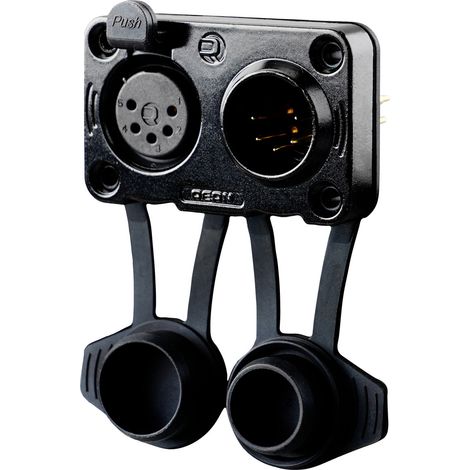 Rean AV RRX5MF-Z-012-1 XLR-Steckverbinder Stecker, Einbau, Buchse, Einbau Polzahl: 5  Schwarz 1 St.