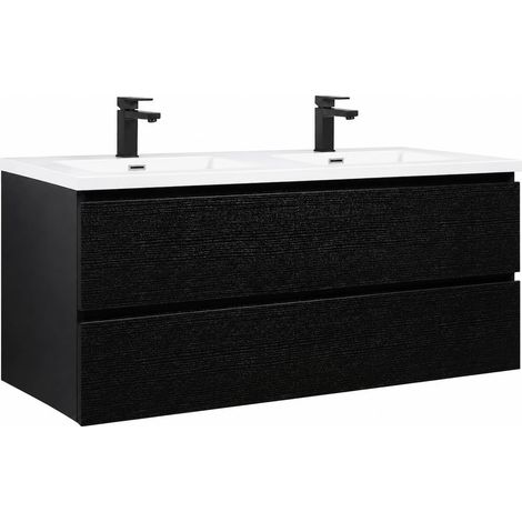 Meuble de salle de bain Angela 120 cm - Badplaats - Noir bois –