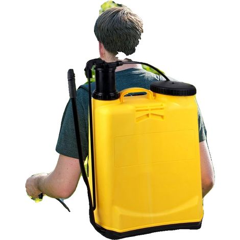 Spruzzatore a zaino, design ergonomico, controllo dello spruzzo regolabile, GIALLO (1/5)