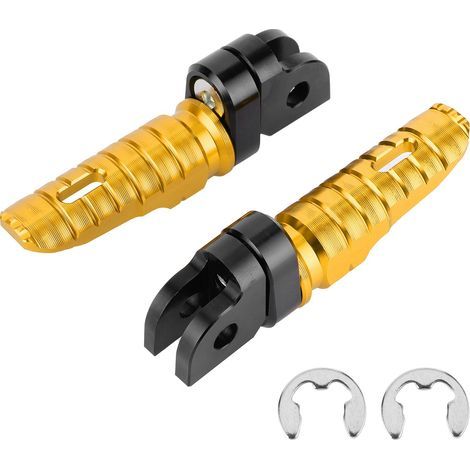 Paar linke und rechte vordere Fußrasten für Yamaha MT-03, MT-25, MT-07, MT-09, R3, XJ6, Gold (1/5)