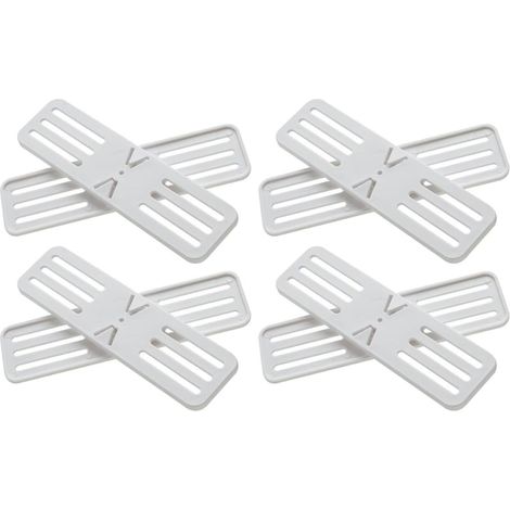 Fixation Prise Électrique Murale Adhésive sans Perçage Support pour Prise Suspendue Rallonge de Rotation 360° PP Lot de 4 Set de Set de Blanc (1/5)