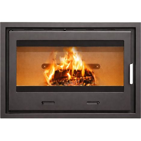 MF - Insertable de Leña Turín 90 de 13 kW para Chimenea Cassette de Obra con Gran Potencia Calorífica