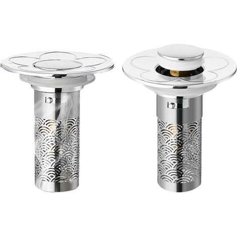 Bouchons 2 pièce acier inoxydable éviter les obstructions Crépine et panier-filtre d'évier cuisine