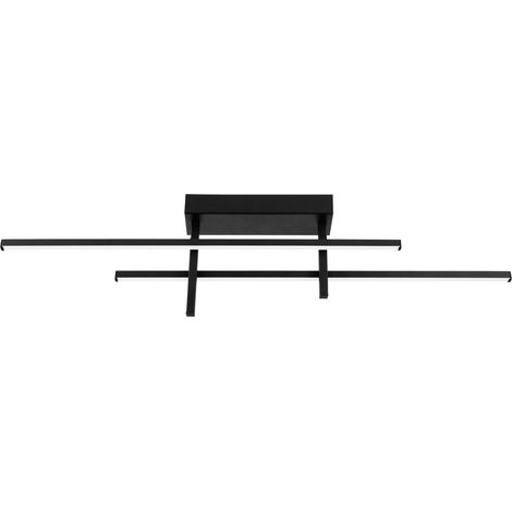 Plafoniera Moderna Trepiliano Alluminio Nero Plastiche Bianche Led 20W 2500Lm