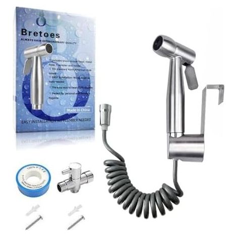 Bidet-Dusch-/Toilettensprüher aus Edelstahl – Bidet für die Intimhygiene und Bettpfannensprüher (Bidet (Komplettset) Chrom) (1/5)