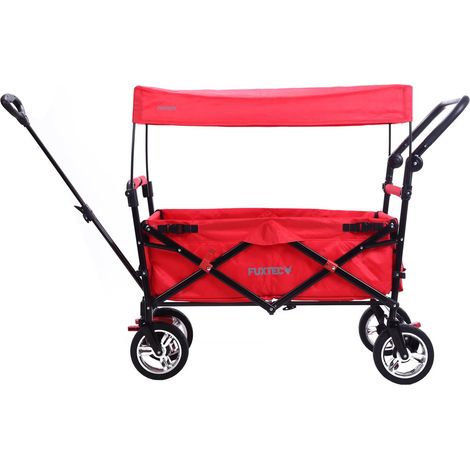 FUXTEC Folding Wagon / Foldable Wagon / Trolley / Hand Cart CT-700 Red