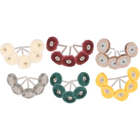 Ortviai Brosse à fil métallique en acier pour meuleuse rotative – 30 pièces, diamètre de tige 3 mm, pour décapage et polissage (1/5)