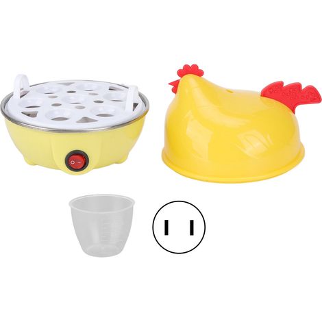 Cuiseur à œufs électrique multifonction forme de poulet, cuisson rapide pour 7 œufs, arrêt automatique, machine à petit-déjeuner mini, 110V norme US (1/5)