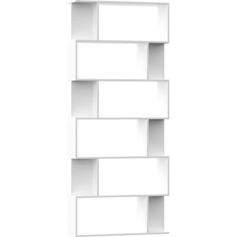 Maison Exclusive - Estantería/divisor madera contrachapada blanco (1/5)