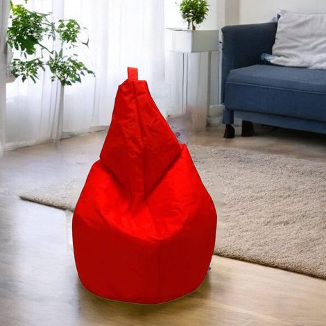 Pouf Angillina, Forma Saco, Hecho en Italia, 80x80x120h cm Rojo (1/3)