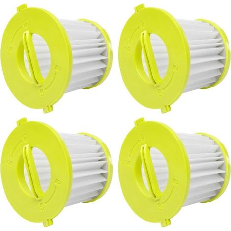 Lot de 4 filtres de rechange, compatibles avec les aspirateurs Ryobi 18V ONE+ PCL700, PCL704 et PCL705 (1/4)