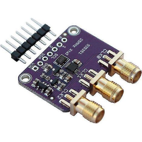 Carte d'interface génératrice d'horloge I2C 25 MHz Si5351A (8 kHz à 160 MHz) pour Arduino D9I2 (1/5)