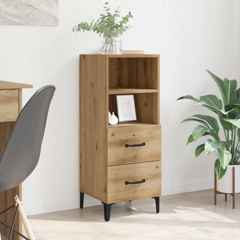 vidaXL Buffet chêne artisanal 34 x 34,5 x 90 cm Bois d'ingénierie (1/5)
