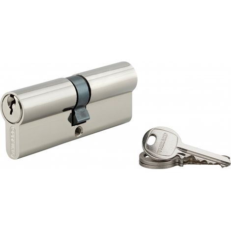THIRARD - Cylindre de serrure double entrée SA UNIKEY (achetez-en plusieurs, ouvrez avec la même clé), 40x40mm, 3 clés, nickelé - THIRARD (1/5)