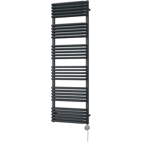 Crossmoor - Anthracite Electric Towel Rail H1533mm x W500mm 1200w Thermostatic (1/2)