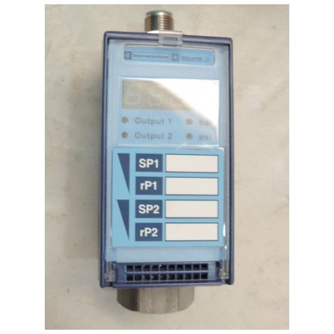 Détecteur de pression électronique 0-10 bar 24V DC 4 fils raccord G1/4 (gaz femelle) contact O ou F SCHNEIDER XMLF-010D2035