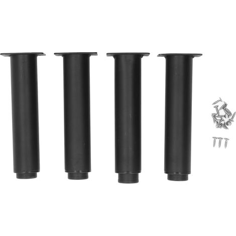 Lot de 4 pieds de rechange réglables en hauteur pour lit, en acier antidérapant, pour meubles, bureaux, canapés, tables et commodes. (1/5)