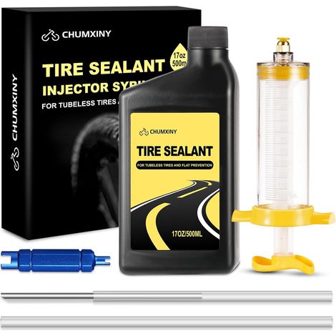 Liquide PréVentif Tubeless, Liquide Anti Crevaison Scelle Rapidement Les Perforations Jusqu'à 6,5 mm, PréVentif Tubeless VTT pour VTT, Pneus De VéLo De Route (1/5)