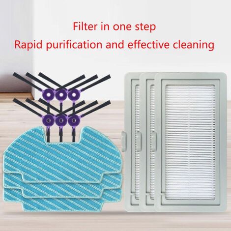 NALOOKAMIC Filtre pour aspirateur robot, brosses latérales, pièce de rechange pour balai robot i5Young, brosse principale (1/4)