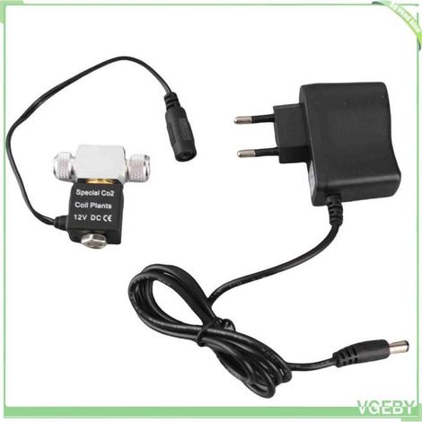 Fafeicy Électrovanne CO2 System Regulator Noiseless Easy To Control animalerie aquarium Prise européenne à prise double tête-UE (1/5)