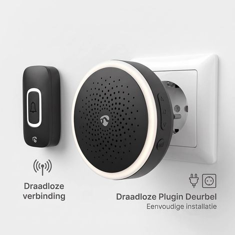 Nedis TÜRKLINGEL-SET-DRAHTLOS (DOORB10CBK        SW)