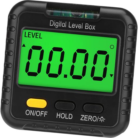Jauge d'angle numérique, mini rapporteur à 360 degrés, inclinomètre, cube magnétique, boîte de niveau électronique avec écran LCD et bulle horizontale pour la construction, la réparation automobile, l (1/5)