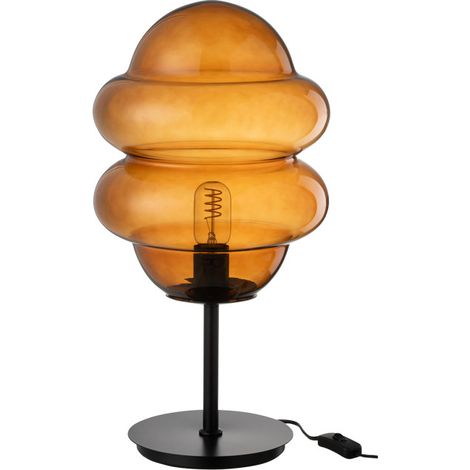 Lampe à Poser en Verre "Cuillere Miel" 52cm Marron (1/5)