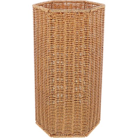 Porte-parapluies tressé, porte-parapluies d'entrée, seau de rangement rustique (1/4)