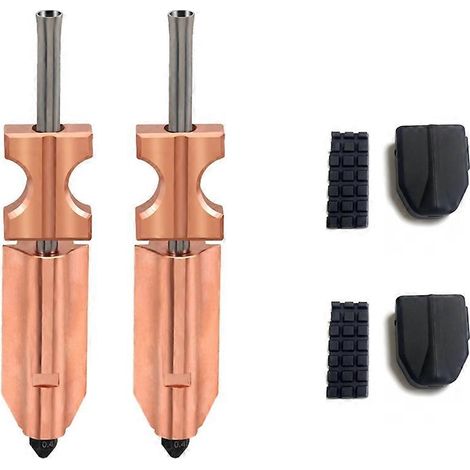 Lot de 2 buses bimétalliques amovibles améliorées en acier trempé pour Flashforge AD5X (0,4 mm), avec manchon en silicone et brosse. (1/5)