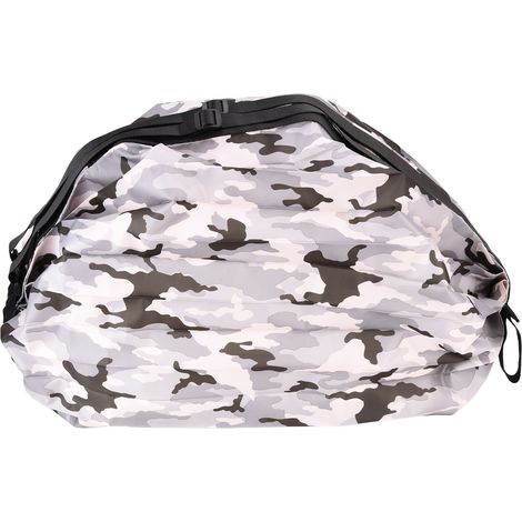 Sac à dos shopping pliable réutilisable, écologique et élégant pour courses et voyages - Camouflage gris (1/5)