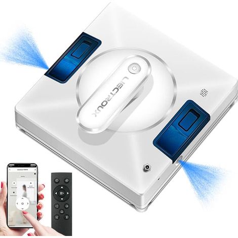 Fensterputzroboter, 2-Wege-Wasserspray, Fensterputzroboter, leistungsstarker Staubsauger, Smart Memory, App und Fernbedienung, Sprachnachrichten