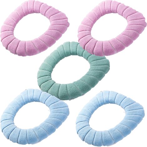 Protège-Seat De Toilette - Fibre Extensible Chaude Et Douce - Universel Pour Cuve O V U - Lot De 5 (1/5)