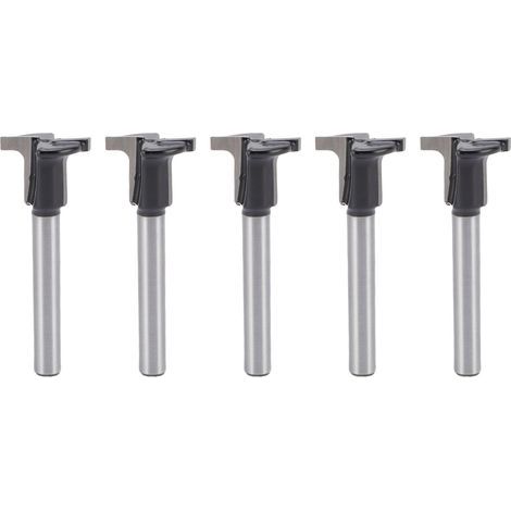 Mèche de routeur à cintrer à Arc en carbure cémenté Type T 2 en 1 pour porte de placard en bois 5 pièces (1/5)