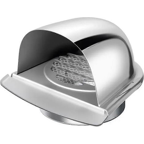 Grille de ventilation murale en acier inoxydable, compatible avec les sorties de ventilation, 100 mm x 100 mm (1/5)