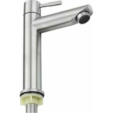 Badezimmer-Wasserhahn, nur Kaltwasser, Waschbecken-Wasserhahn, langlebige Kupfer-Chrom-Oberfläche, Handwasch-Wasserhahn, Keramikkartusche, abnehmbarer Luftsprudler, praktisch zum Reinigen oder Ersetze (1/5)
