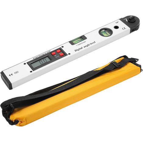 400-mm-Wasserwaage mit klappbarem Digitaldisplay, elektronischer Winkelmesser, Protrac