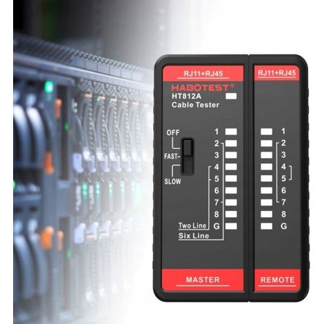 Testeur De Câbles Réseau - RJ11 RJ45 - Mesure De Blindage - 8P 6P 4P 2P - Alimenté Par 2 Piles AAA - 96 X 62 X 24 Mm - 1 Pièce (1/5)