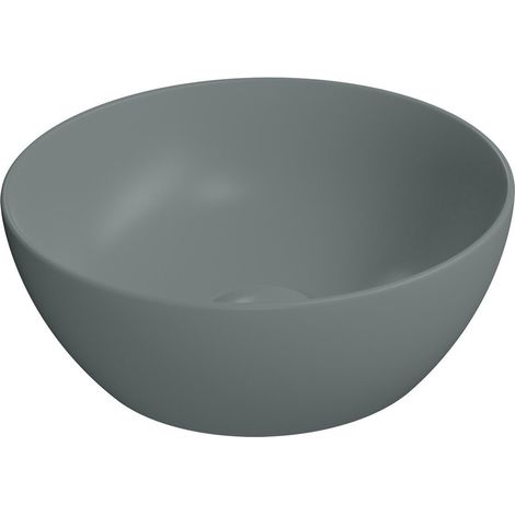 Vasque à poser PURA en céramique, diamètre 32 cm, agave mat (1/2)