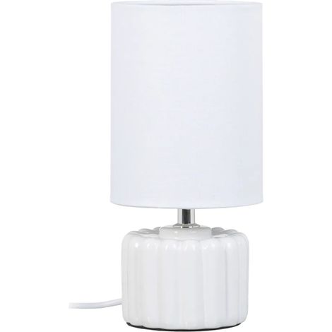Lampe blanche en céramique 28 cm (1/4)
