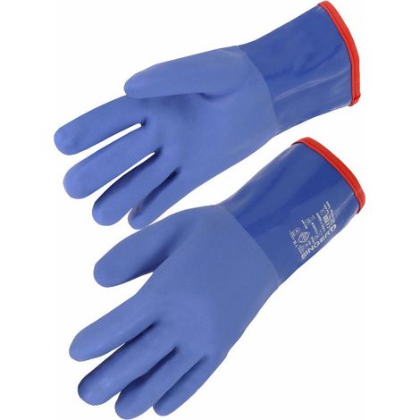 Gant P.V.C. SINGER Triple enduction. Doublure amovible. 300 mm - Taille 10 - PVCKREM10