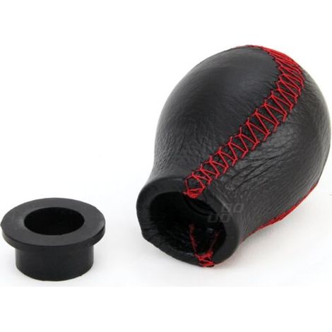 Pommeau de levier de vitesse en cuir, filetage rouge, universel AMIO-01756