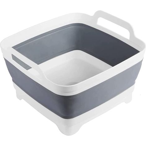 Bassine Pliable - Bac À Vaisselle Avec Bouchon Et Égouttoir - Pour Cuisine Camping Car Et Lavage De Linge - 1 Pièce (1/5)