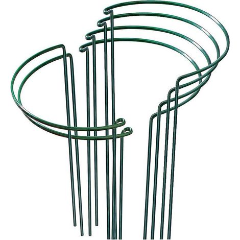 Lot de 6 piquets de support pour plantes en fer forgé – Dimensions 21 x 35 cm – Pour tomates, roses et pivoine – Installation facile (1/5)